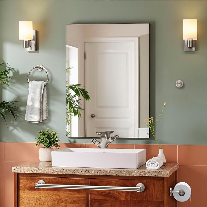 Gatco 5211SN Gibson Towel Bar | Retro Modern Wall-Mounted Bathroom Towel Bar | Stylish Decorative Hardware, Heavy Duty Metal, EZ Ancor Mounting | Satin Nickel Finish